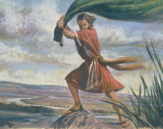 Elijah took up his mantle and smote the River Jordan, parting the waters so that he and Elisha could cross over. Elisha did the same thing on the way back, after Elijah was translated to glory.